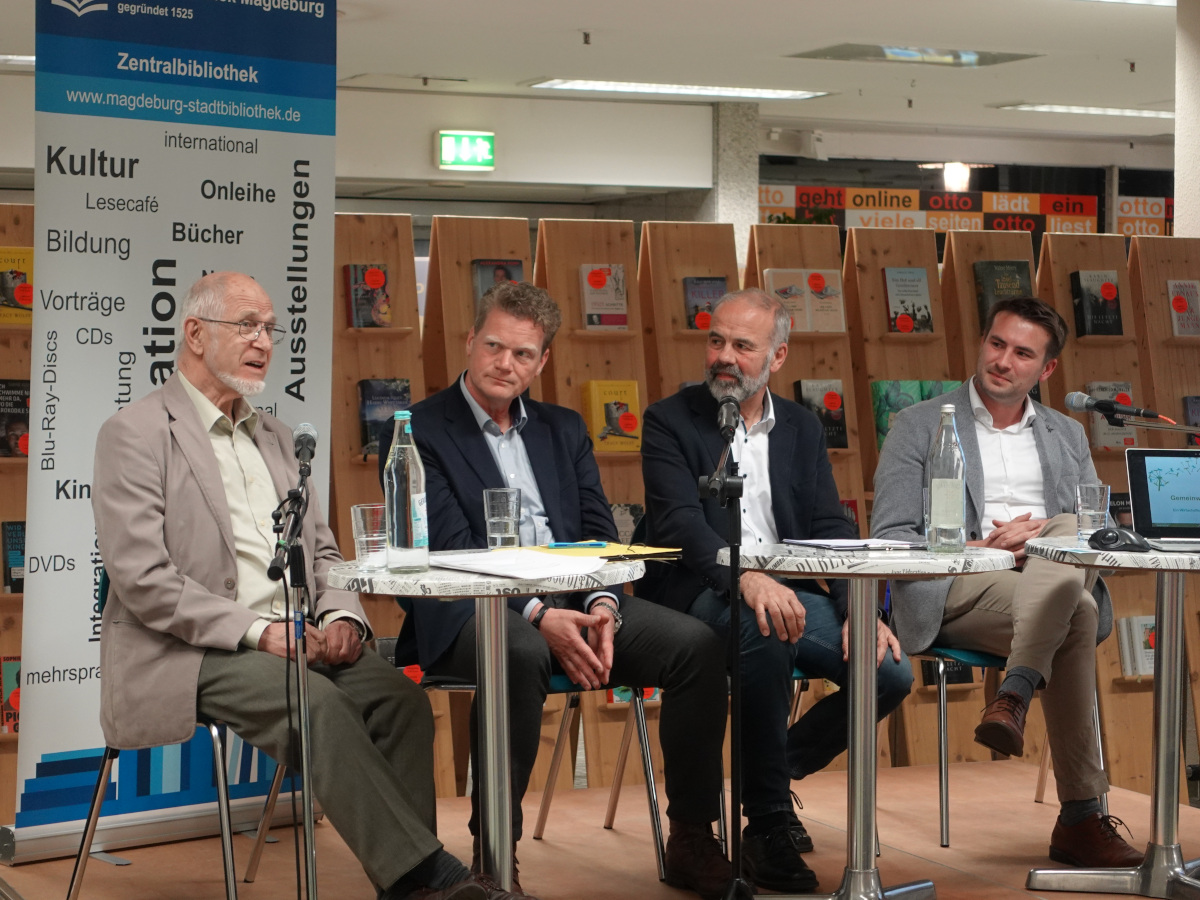 Podiumsdiskussion am 16.04.2024 in der Stadtbibliothek Magdeburg