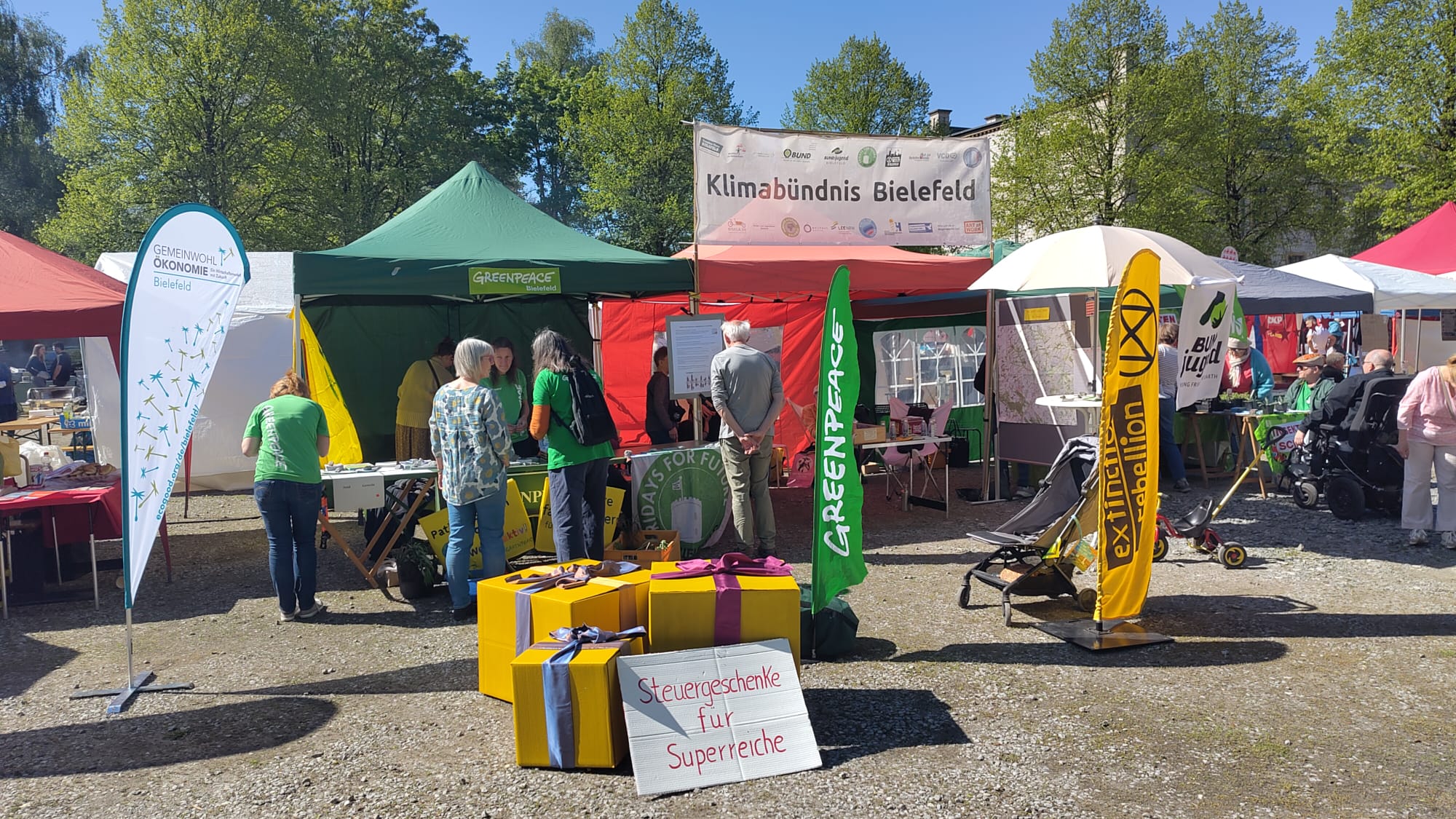 1. Mai Kundgebung Aufbau